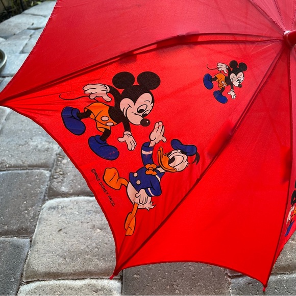 Vintage Disney Mickey and Donald Duck Umbrella - Picture 1 of 8